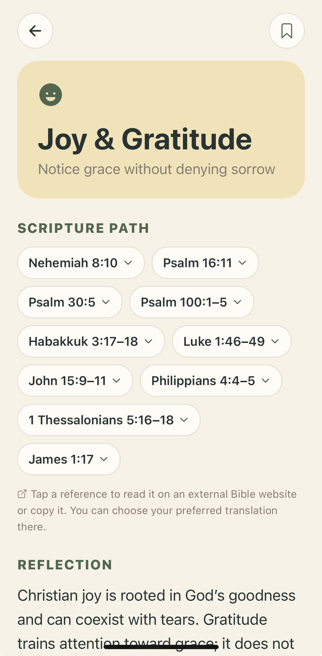 Joy and Gratitude Scripture path and reflection